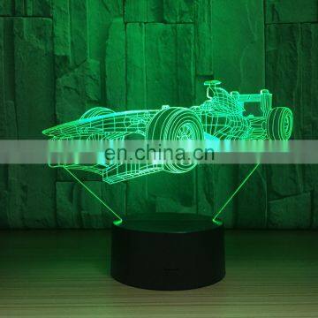 7 Colors Changing Creative Gifts Car Modelling 3D Led Table Lamp Usb Touch Button Vehicle Night Lights Kids Decor
