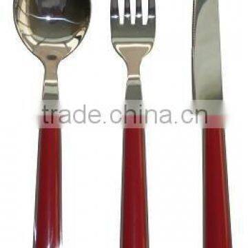 stainless steel cultery with plastic handle