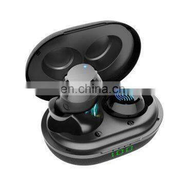 LED Power Display TWS BT Invisible Wireless Earbuds Earphone Waterproof Bluetooth Headphone with Power Bank Charging Case