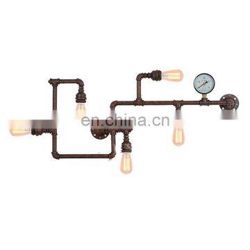 Ретро-декоративное художественное украшение. Водопроводная труба, эдисонский железный настенный светильник photo-2