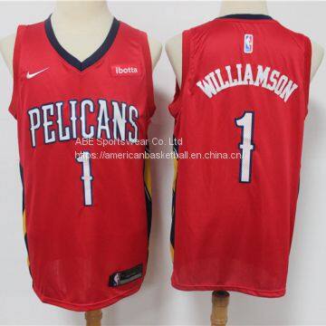 New Orleans Pelicans #1 Williamson Red Jersey