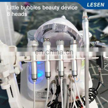 Portable 8 Heads Oxygen Jet Inject Rejuvenation Bubble Beauty Machine
