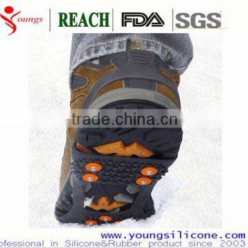 Hot sale factory price natural rubber slip resistant rubber sole shoe ice cleats grips rubber shoes cover anti-slip ice cleats                        
                                                Quality Choice