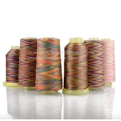 Multi Color Polyester Rainbow Sewing Thread Embroidery Machine Threads photo-2