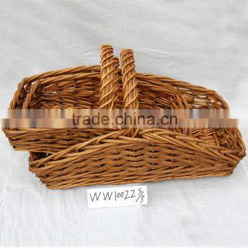 wicker basket used for holding fruit