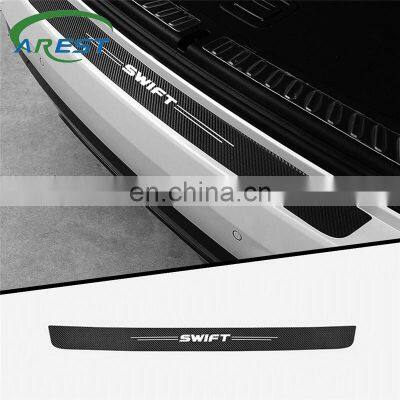 Car sticker trunk protection decoration modification to prevent scratches Carbon fiber skin texture For Suzuki SWIFT Accessories