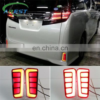 2PCS Reflector For Toyota Vellfire 2016 2017 2018 2019 2020 ALPHARD LED Rear Fog Lamp Bumper Light Brake Light Turn Signal