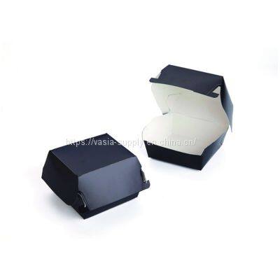 Disposable Black Burger Card Food Box 130 x 130 x 63mm photo-2