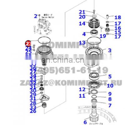 20K-22-11190 Hydraulic Swing motor parts for PC200-8/PC220-8 o-ring