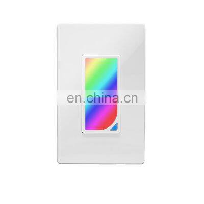 RGB scene light US standard smart touch switch mobile phone timing wifi smart switch Tuya smart switch  Support voice control