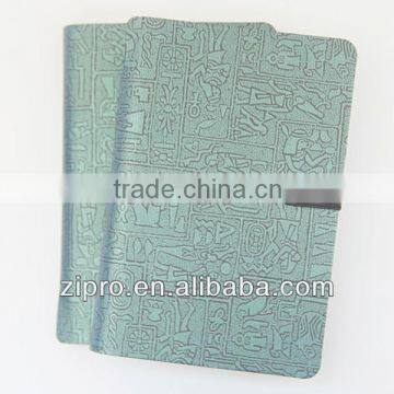 A5 notebook embossed design leather agenda