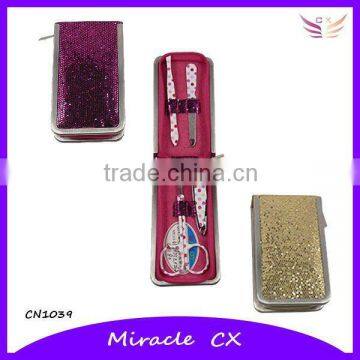 Stainless steel and electroplating sparking mini manicure set