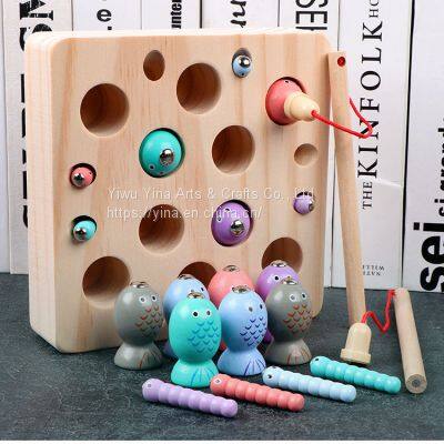 Wooden Magnetic Fishing Game photo-2