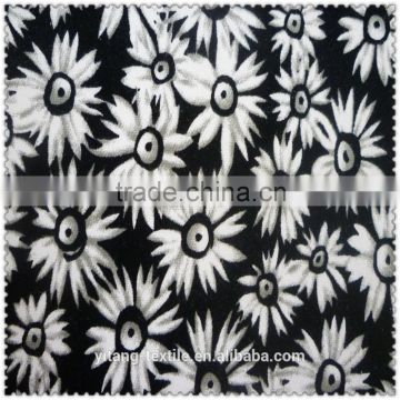 black flower spandex fabric