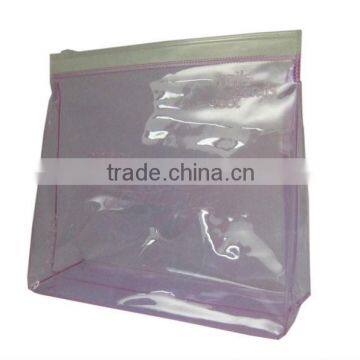 Fatory plastic cosmetic make up bags clear pink pvc zipper bag