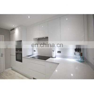 australia high gloss white lacquer stainless steel accessories kitchen cabinet with doors and drawer fronts units