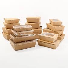 800ml Kraft Paper Food Packaging cardboard lunch hot food?takeaway boxes