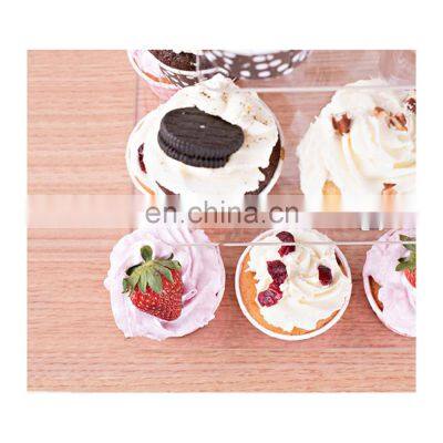 Acrylic Clear 4 Tier Cake Stand Wedding Cake Dessert Display Square photo-5