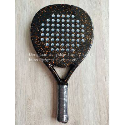 Ligth weight  padel racket with fiberglass panel surface  custom logo JYP02