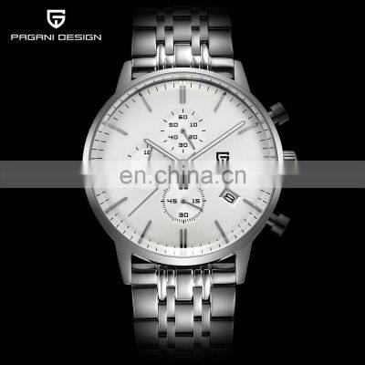 PAGANI DESIGN 2720K Top Brand Luxury Stainless Steel Clock Simple Chronograph Waterproof Sport Military Quartz Men Watches photo-3