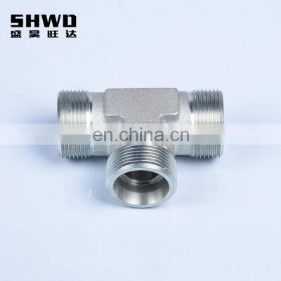 1CM Metric Thread Male 60 Degree Cone Seat Straight Hydraulic Fitting For Pipe Seal Connection