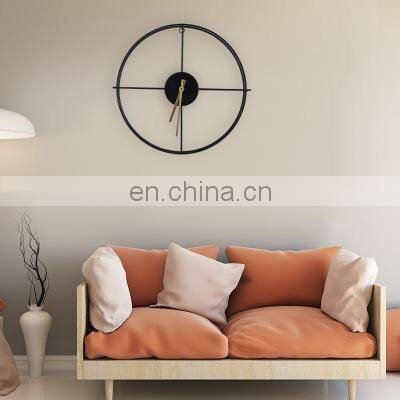 INS Clock Wall Home Decor Home Living Bedroom Luxury Art Round Circular Black Metal Wall Clock Wall Art Wand Dekoration