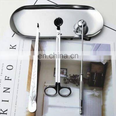 Hot Sale Wholesale Metal Brass Stainless Steel Gold Black Rose Gold Set Accessories Wick Trimmer Candle Snuffer