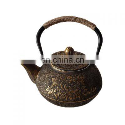 antique class teaware Chinese enamel tea sets cast iron teapot with strainer