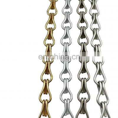 Anodizing Aluminum Decorative Metal Chain Link Mesh For Door Fly Screen Curtain