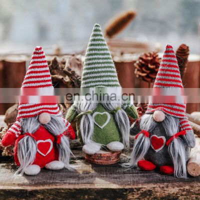 2022 Christmas Handmade Swedish Gnome Christmas Santa Gnome Plush Doll Dwarf Elf Xmas Home Ornaments