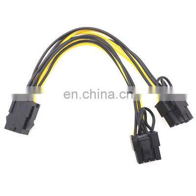 CPU 6 Pin To 8 pin Graphics Video Card PCI Express Power Splitter Cable 6Pin Female Double 8Pin Male