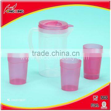 1.8L plastic cold water jug with cup set