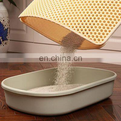 Customized Beige Non Slip Pet Colorful OEM Christmas Small Side Walls Waterproof Cat Litter Trapping Mat photo-5