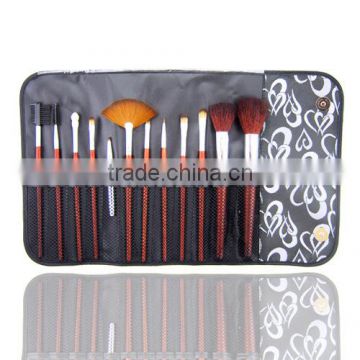 12 wool makeup brush Peach heart grain makeup brush kit low quantity acceptable