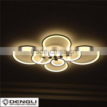 led white acrylic ring ceiling chandelier pendant light for hotel home villa lobby saloon