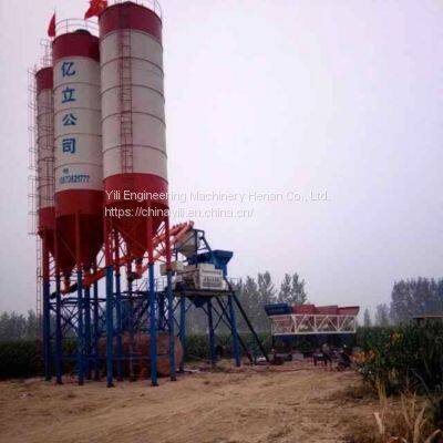 75 м3/ч бетонный смесительный комплекс HZS75 с цементным силосом на болтах photo-2