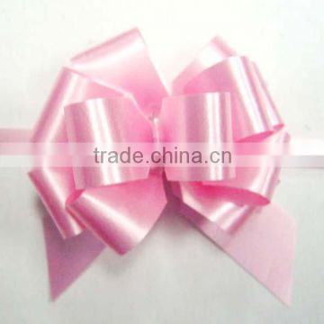 Satin Color Floral Style Elastic bow and loop ribbon bows, pull bow