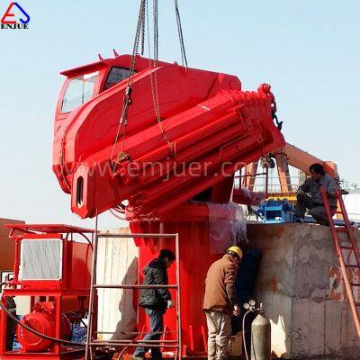 Electric Hydraulic Grab Crane Telescopic Knuckle Boom Crane Lifting Crane on Boat/Deck/Ship photo-4