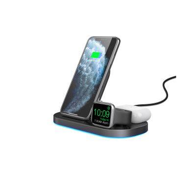 Upgrade portable wireless charging mobile phone holder magnet holder 3 in 1 fast wireless car charger