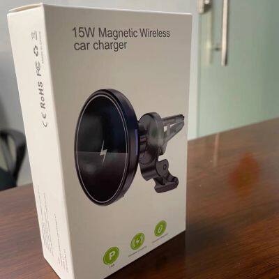 Magnetic Car Wireless Charger Mount for Iphone 12 Qi Wireless Car Charger 15W Fast Charging Phone Car Holder Wireless Charger photo-6