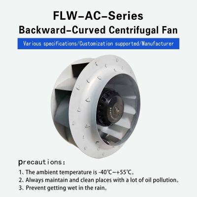 225mm 220V Iron Impeller Vortex Centrifugal Fan Backward Tilting Oil Smoke Purifier Industrial Air Purification Vortex Fan