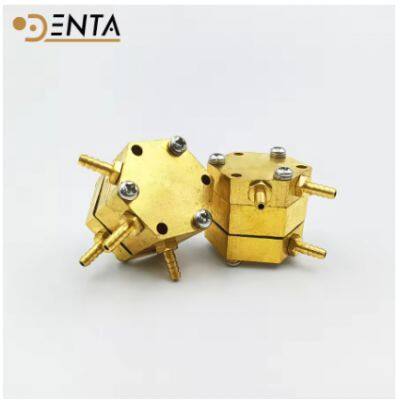 Hexagonal pneumatic pressure water valve control square for dental unit parts chair accessories metal parts turbine fittings