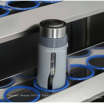 Hengna 304 Stainless Steel Cup Shelf | Food Grade Material & Easy Cleaning | Canteen Hospital - Wholesale