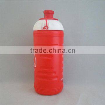 CHINA RED BPA FREE PE SPORTS BOTTLE WITH WATER LINE AND CAPS photo-3
