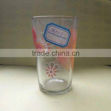 glass cup with priting, water cup 200ml