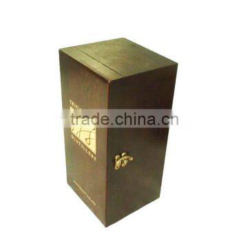 Rectangular wooden wine box
