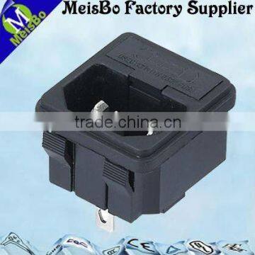 Square type 2 pin black electrical outlet car adapter