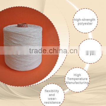 Raw white 20s polyester spun sewing thread / 100%polyester spun yarn / sewing thread