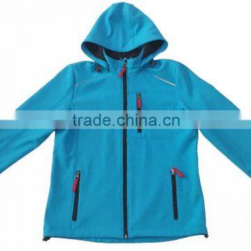 Ladies' HIGH QUALITY reflective piping EN471 waterproof windproof breathable Soft-shell hoody Winter Jacket