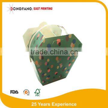 customer printed paper noodle box with handle